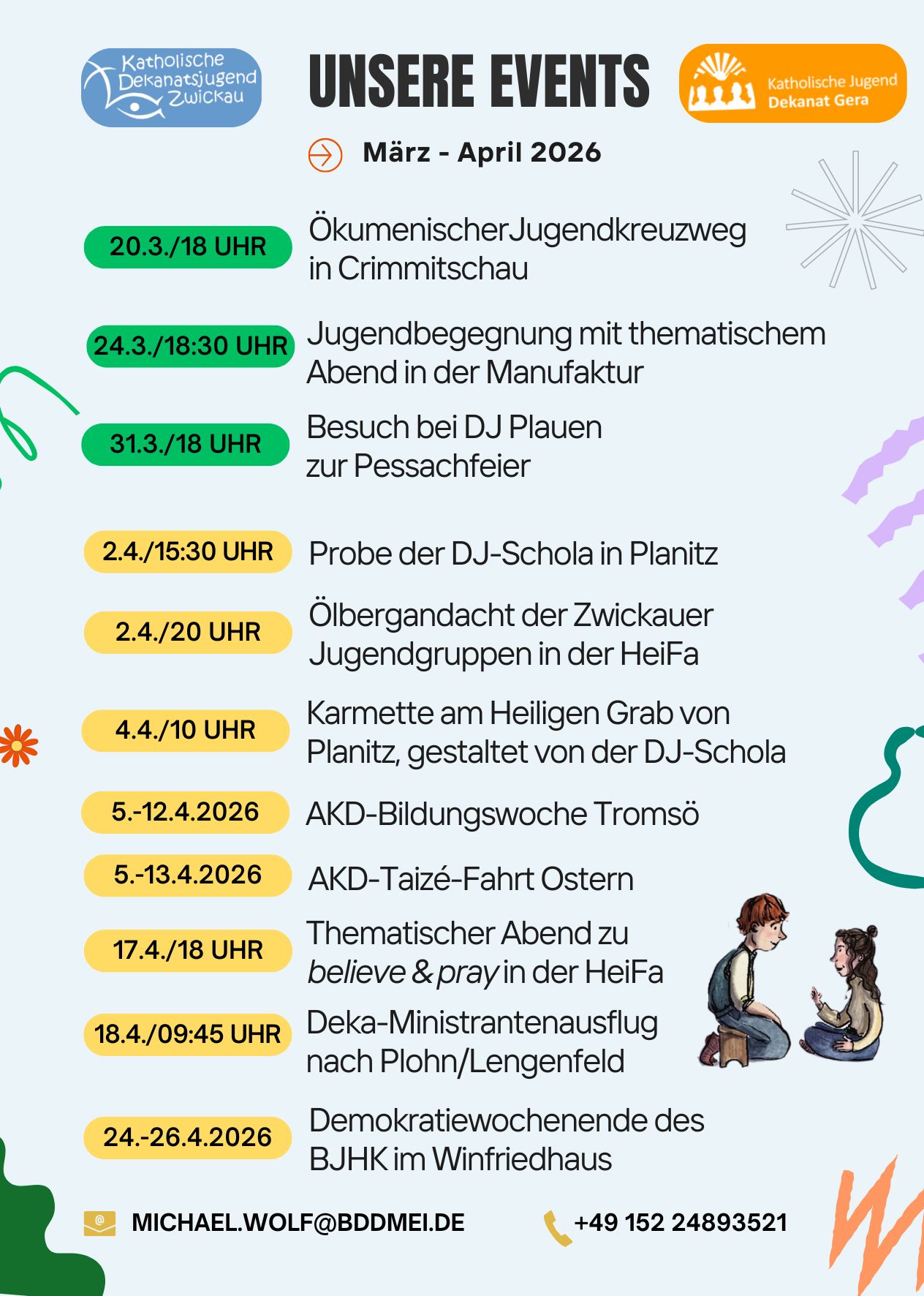 jugendevents märz april